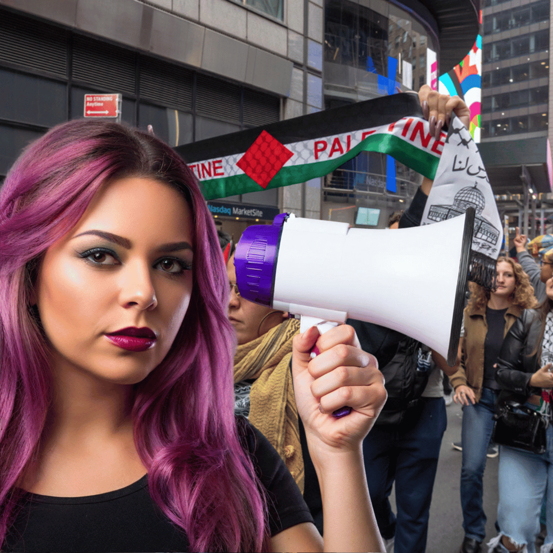 Purple Hair and Pro Hamas