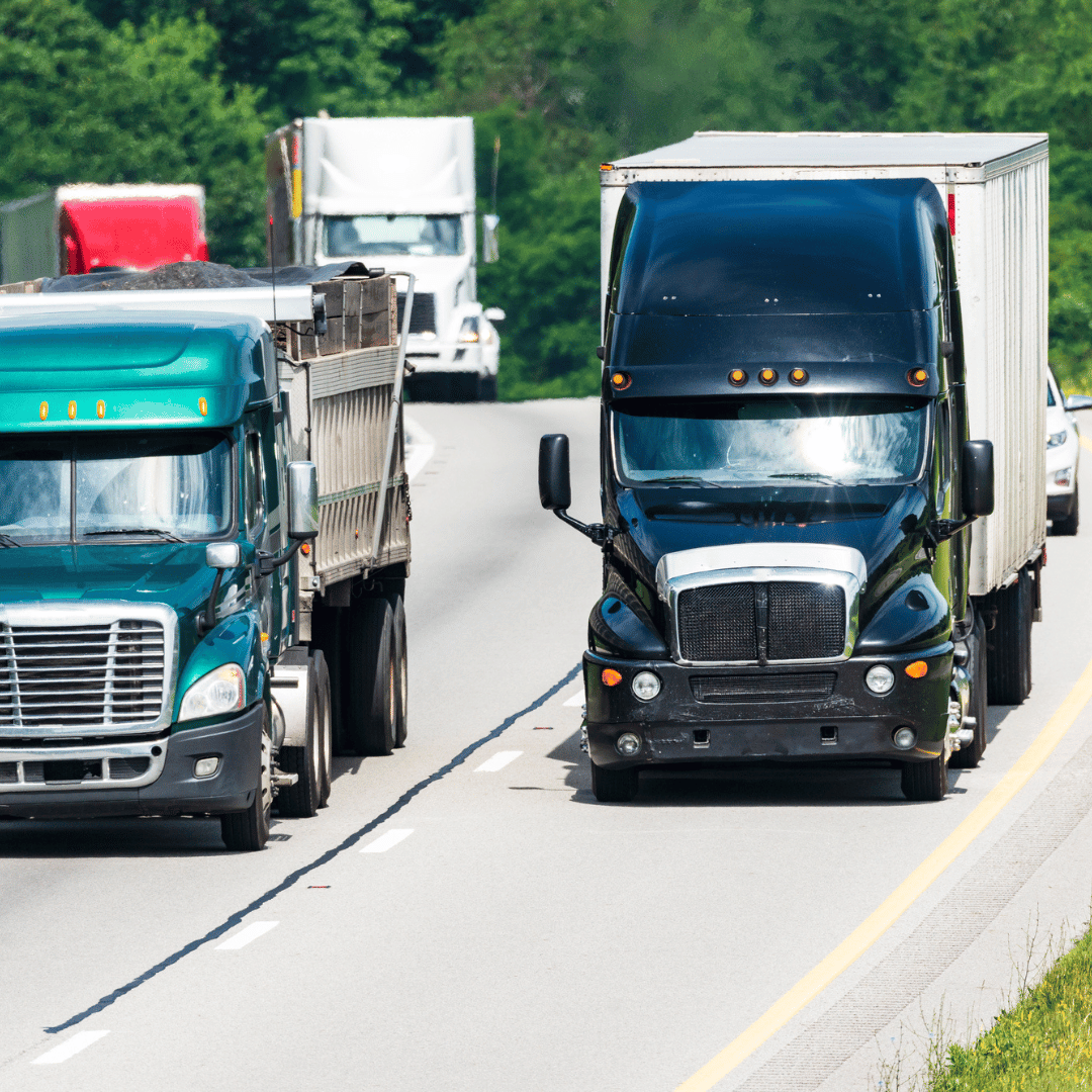 Trucks On A Road